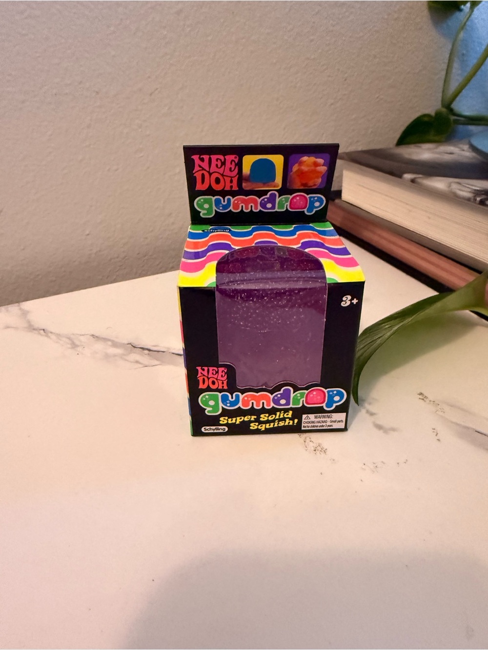 Gumdrop Super Solid Squish! Purple Stress Toy